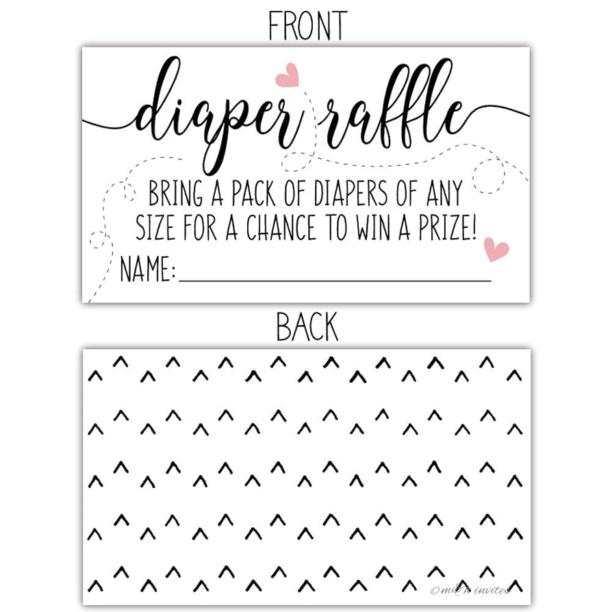 amazon-com-50-sweet-heart-diaper-raffle-tickets-gender-neutral-baby-shower-game-home-kitchen for Free Printable Diaper Invitation Template Amazon.com : 50 Sweet Heart Diaper Raffle Tickets | Gender Neutral Baby Shower Game : Home & Kitchen for Free Printable Diaper Invitation Template