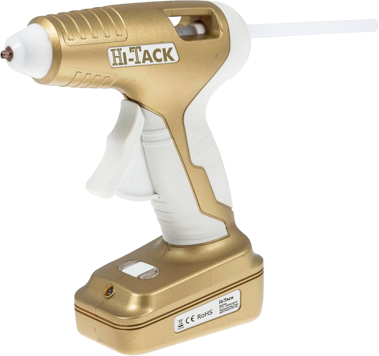 HI-TACK Hot Glue Melt Gun, Fine Tip, Rapid Heat, High Temperature, DIY, Art, Craft, Repairs, Cards - 10-20 Watt Cordless