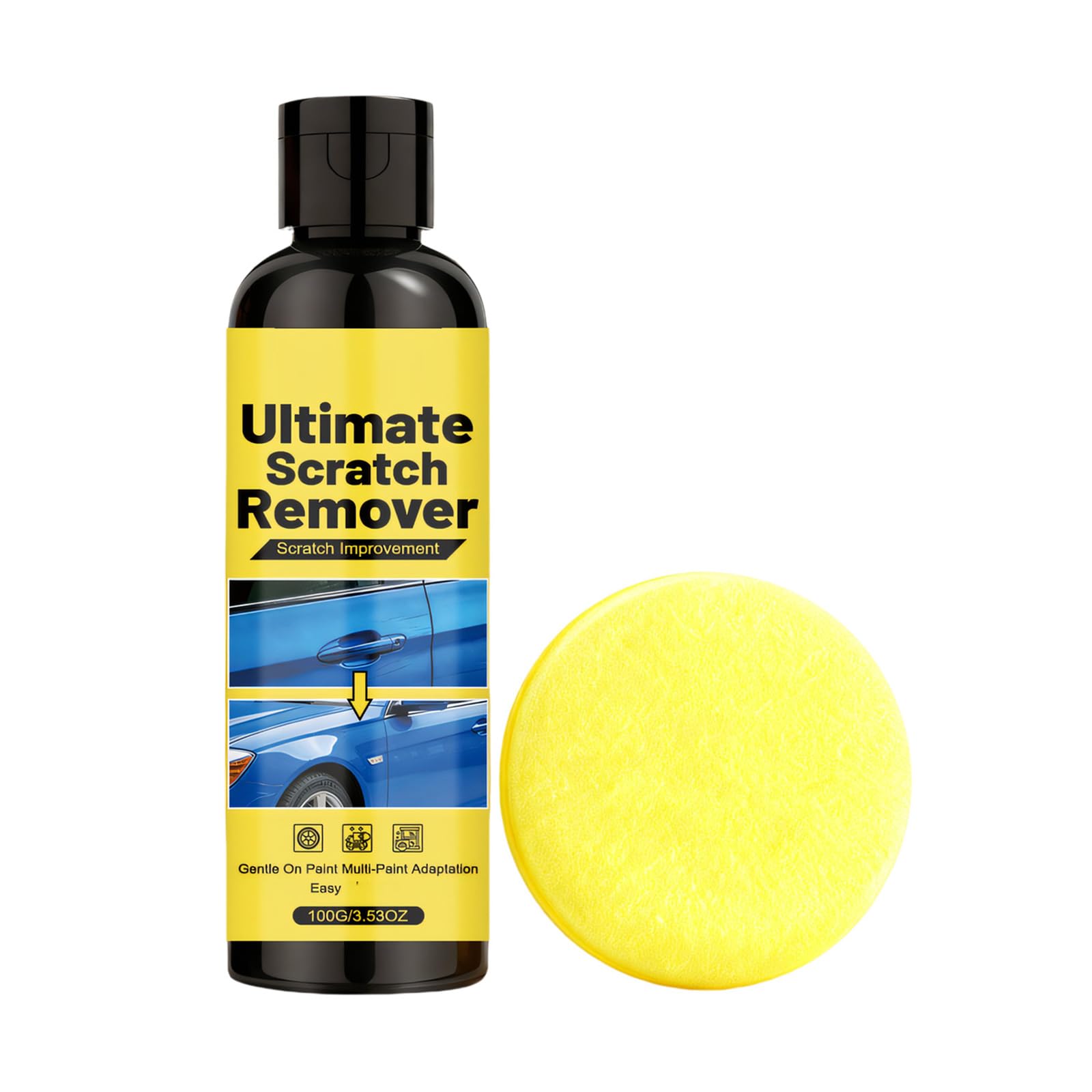 Easy to Use Vehicle Paint Scratch Repair Set Eliminates Fine Scratches While Adding Protective Layer to Damage Auto Rub Set