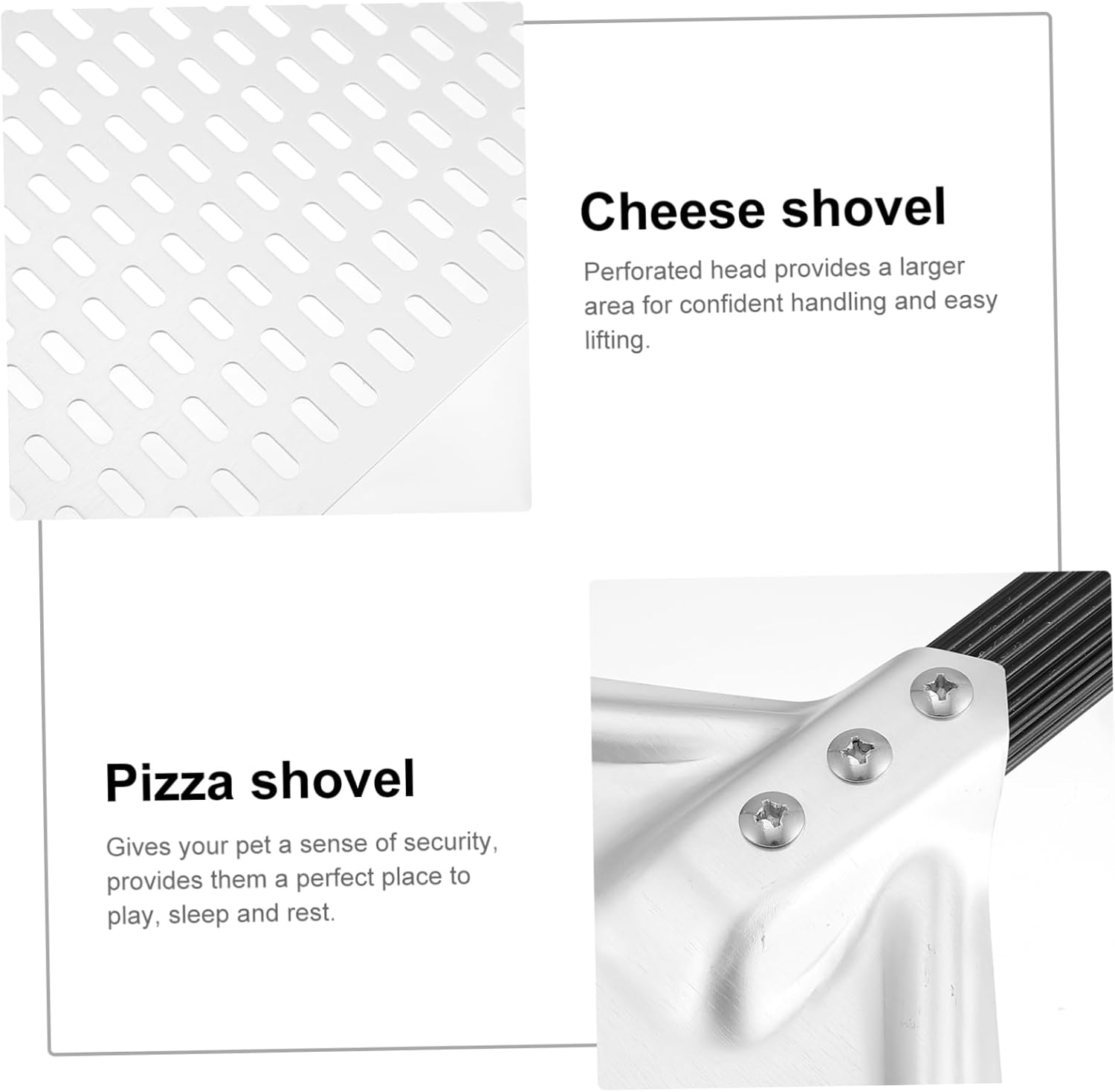 1pc Square Pizza Spatula with Handle Perforated Baking Tool for Transfer for Safe Loading and Unloading from Oven for