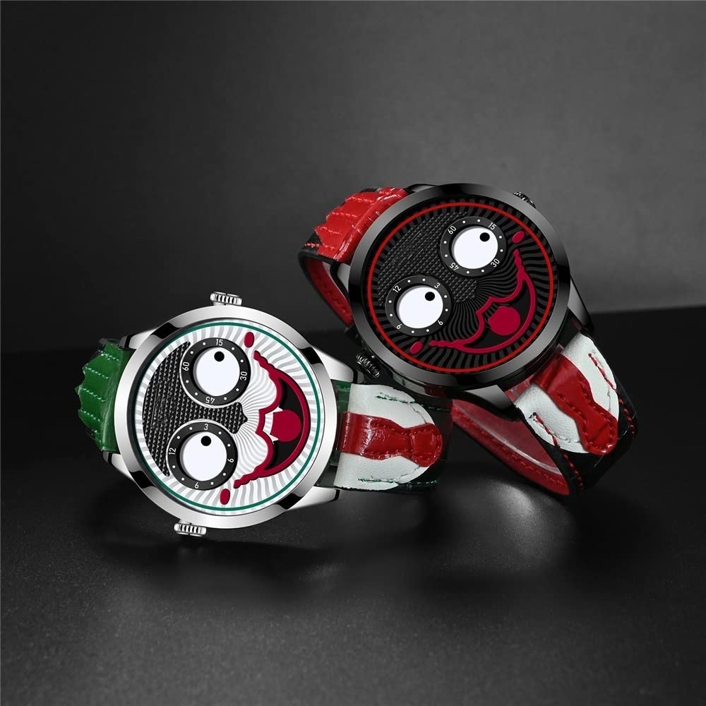 Joker Hombres Reloj de Lujo Divertido Payaso Hombres Relojes Impermeables Moda Relojes de Pulsera para Hombres Relogio Masculino