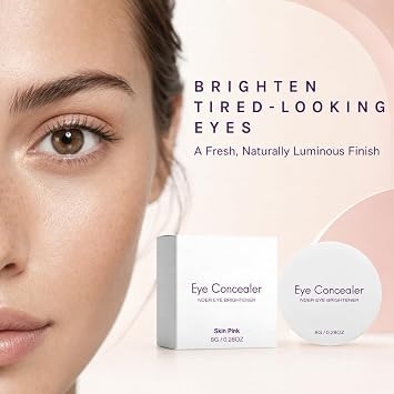 Under Eye Brightener Concealer,Pink Colour Corrector for Dark Circles 2PCS