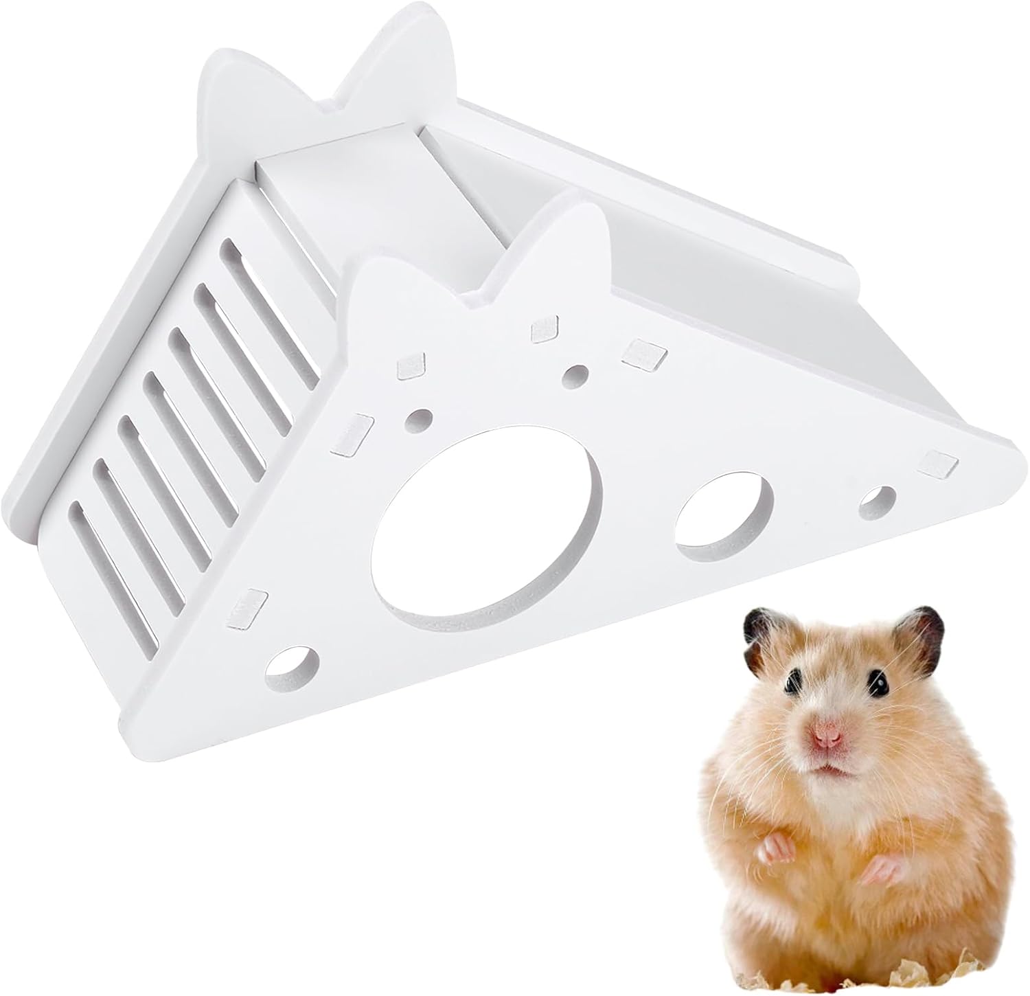 Kasoud Hamster Hideout, Hamster Toy Hamster House Hamster Accessories Wooden Hamster Game Hideout Hut DIY Small Pet Hamster Cage Accessories