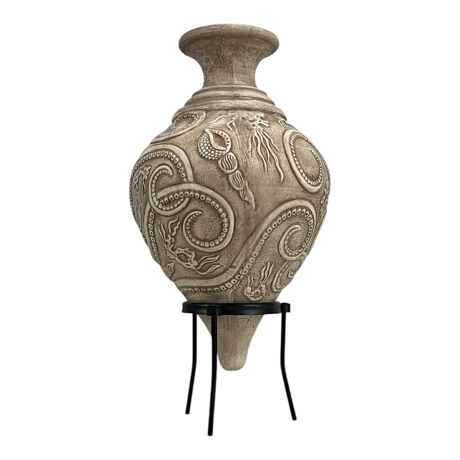 Octopus Rhyton Vase – Minoische Terrakotta-Keramik im maritimen Stil, handgefertigt, antikes griechisches Gefäß, handgefertigt in Kreta, Griechenland