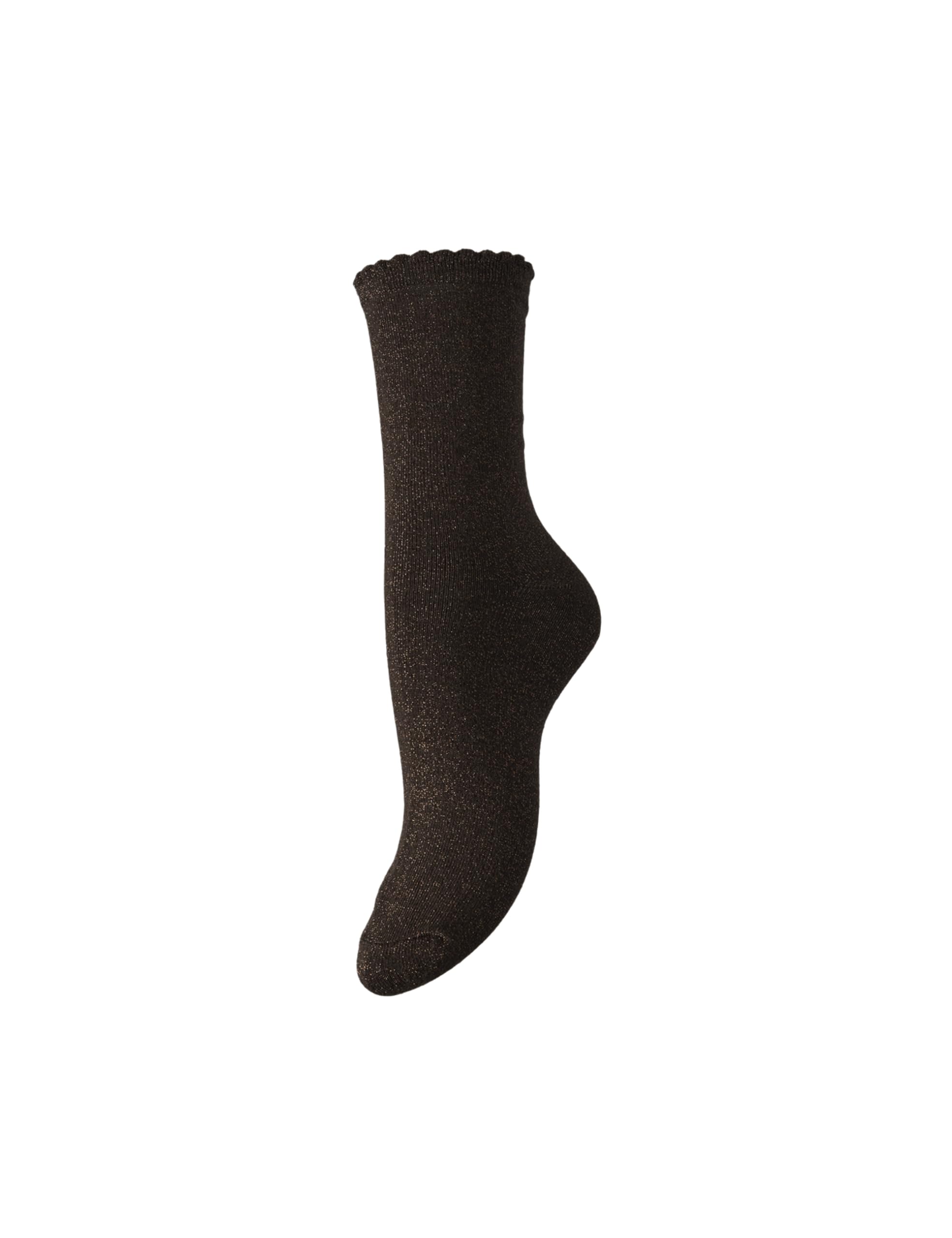 PIECES Womens Pcsebby Glitter Long Socks Noos Bc, Hot Fudge