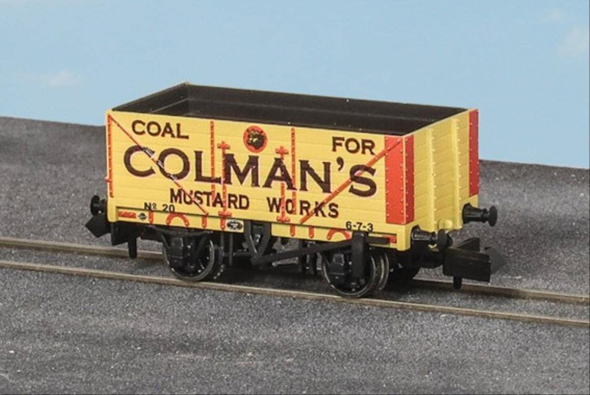 Peco - N Gauge - 9ft 7 Plank Open Wagon - Colman's Mustard (NR-7006P), Yellow, 45