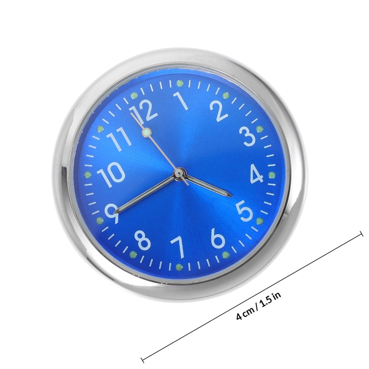 Holibanna Luminous Car Dashboard Clock with Clear Lens Adhesive Stick Vehicle Clock for Accurate Reading Stable Installation for Cars Trucks and Boats