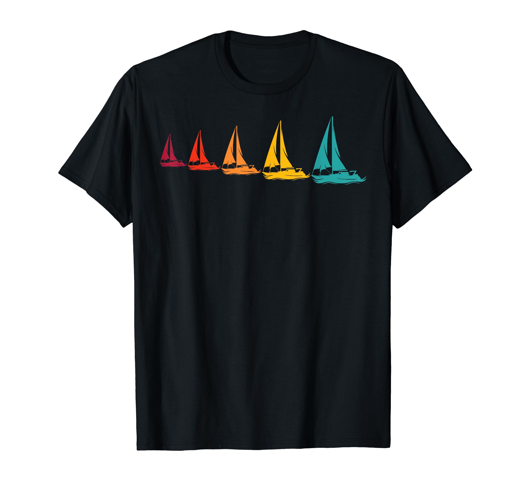 Retro Sailing SailboatsSailboats Graphic For Sailors Retro Sailing T-ShirtOEKO-TEX STANDARD 100