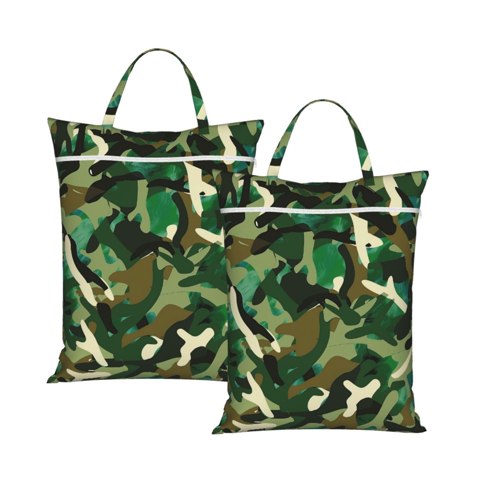 Large Travel Laundry Bags,Abstract Camouflage Print with Handle Foldable Laundry Bag for Holidays Gym Swimming and Family Trips, 2Pcs