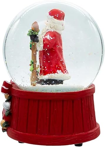 Miniatura 5 de The Bridge Collection Globo de nieve de Navidad de 4 pulgadas, globo de nieve musical - Globo de agua festivo de Papá Noel para decoración navideña