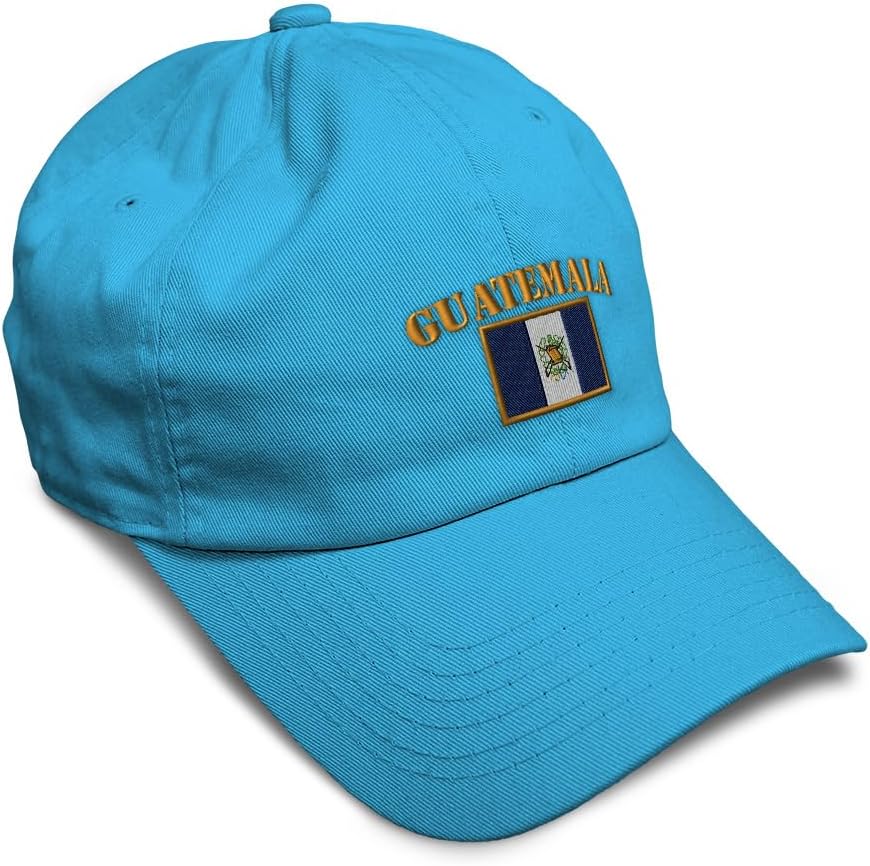 Custom Soft Baseball Hat Embroidered Dad Hat Guatemala Flag Embroidery Men & Ladies Baseball Cap Cotton