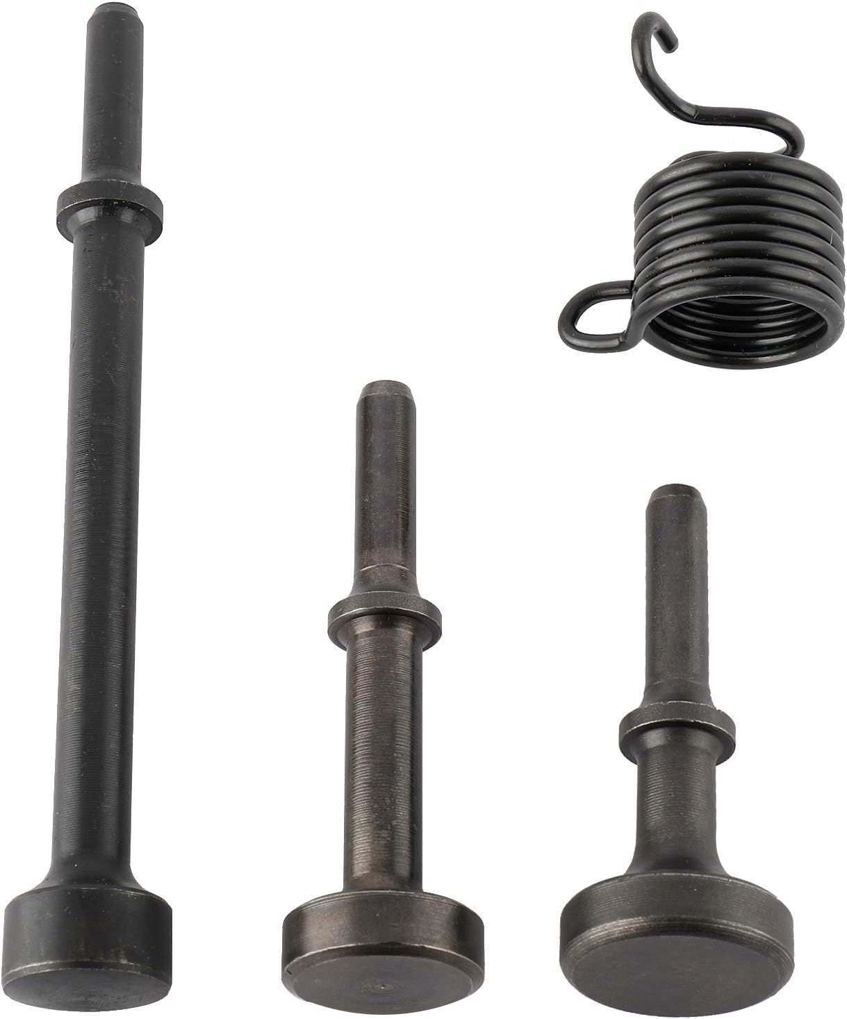 4 pcs Air Hammer Bits Accessories Including 3pcs 0.401'' (10mm) Shank Pneumatic Chisel Air Hammers and 1pc Spring