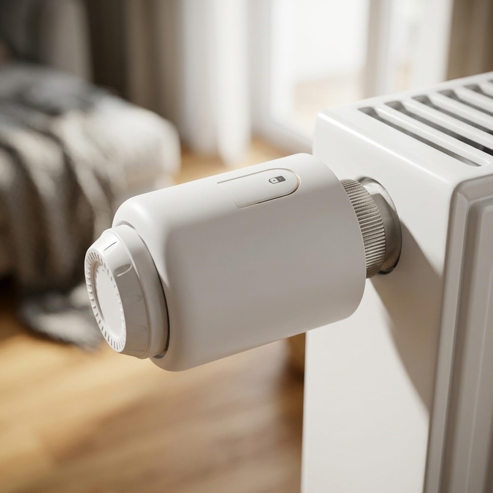 Zigbee - Termostato intelligente per termosifoni con display LCD Smart per | Display LCD girevole, temperatura in tempo reale, finestra aperta, per istruzioni di pulizia, facile lettura