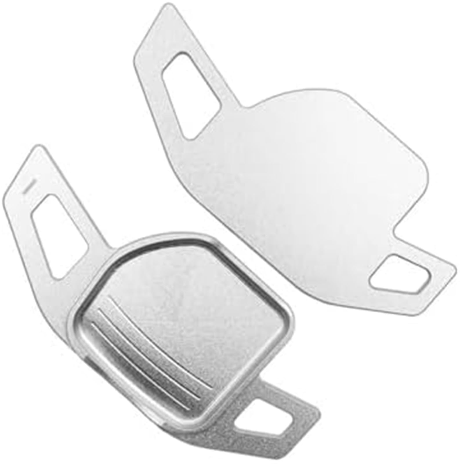 Clynex Silver Car Shift Paddle Trim Paddle Shifter Cover Extensions, For Seat, For Leon Fr, For Cupra Ateca Ibiza 6P Arona Tarraco Alhambra 2016-2025 Car Steering Wheel(Silver)
