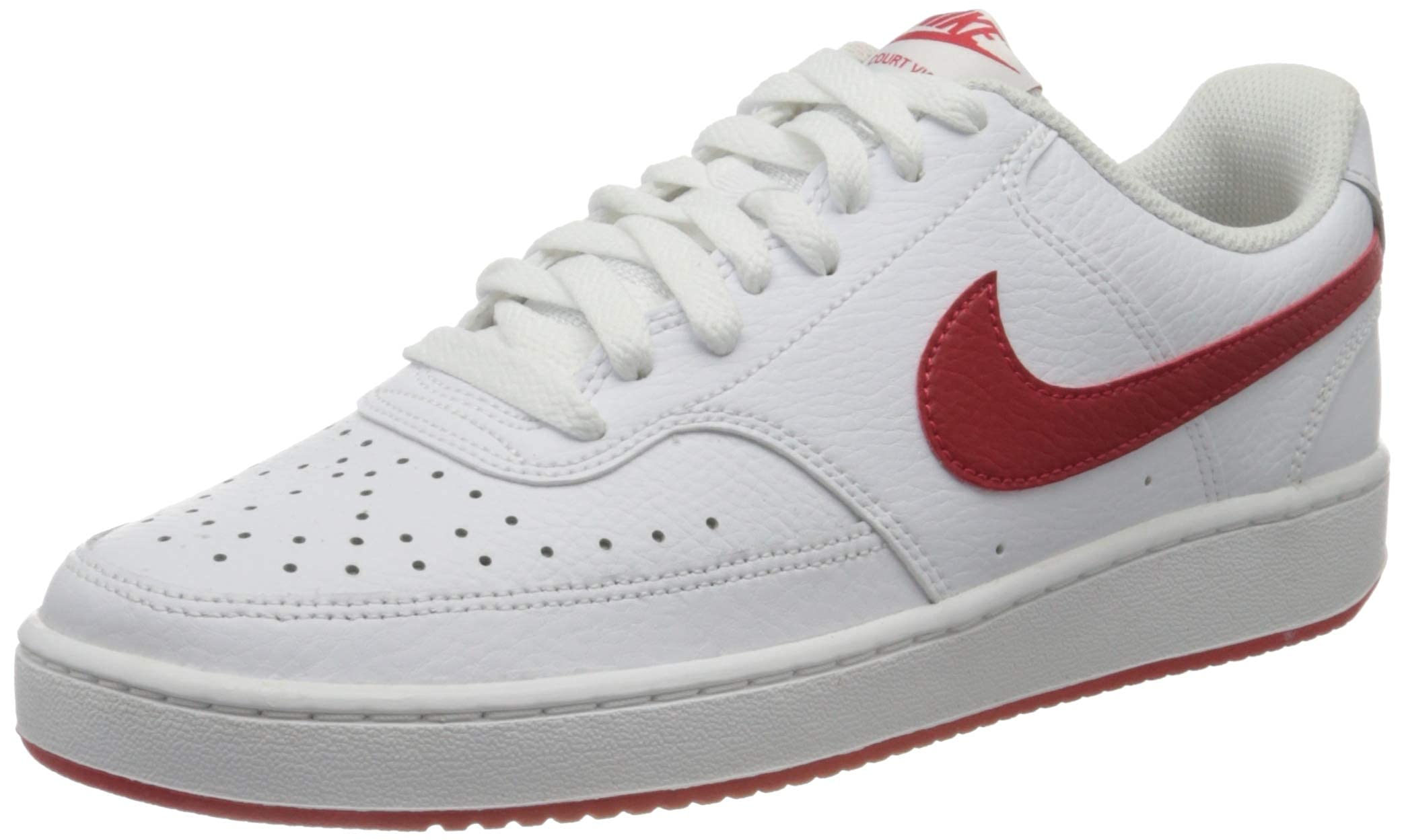 Nike Herren Vision Low Sneaker, White/University Red, 39 EU