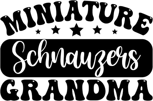 Miniatura 3 de Schnauzer Miniatura Parches termoadhesivos adhesivos de transferencia de letras para camisetas de tela Ropa (Love My Miniature Schnauzer)