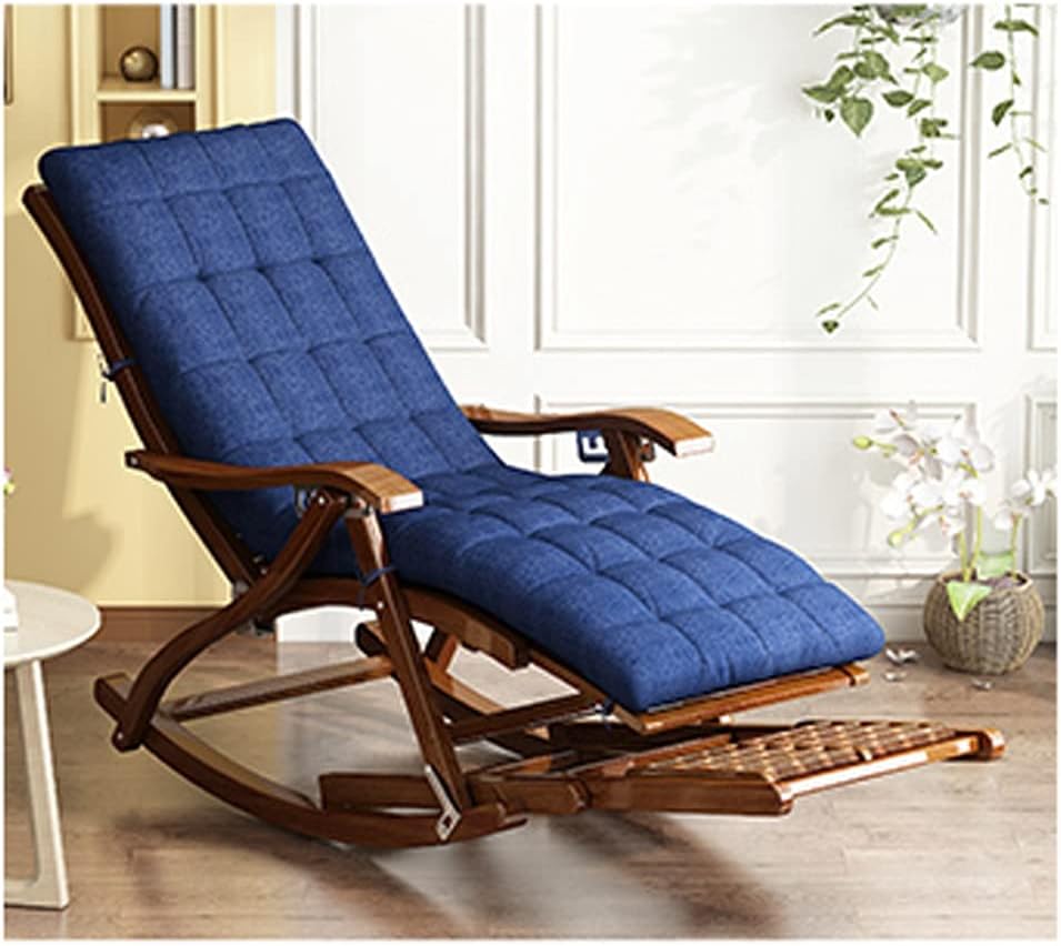 Rocking chair,Multifunction Sun Lounger Chair & Recliners,wooden folding chairs with padded seats outdoor,Patio Recliner Adjustable Reclining Chairs,Brown,Ergonomically designed S-shaped backrest
