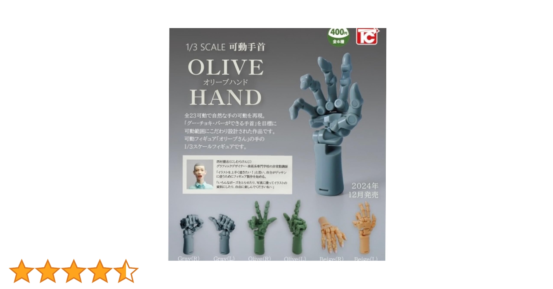 ばら売り「可動手首 オリーブハンド」OLIVE HAND 1/3 SCALE Amazon | 1/3 スケール 可動手首 オリーブハンド [全6種セット
