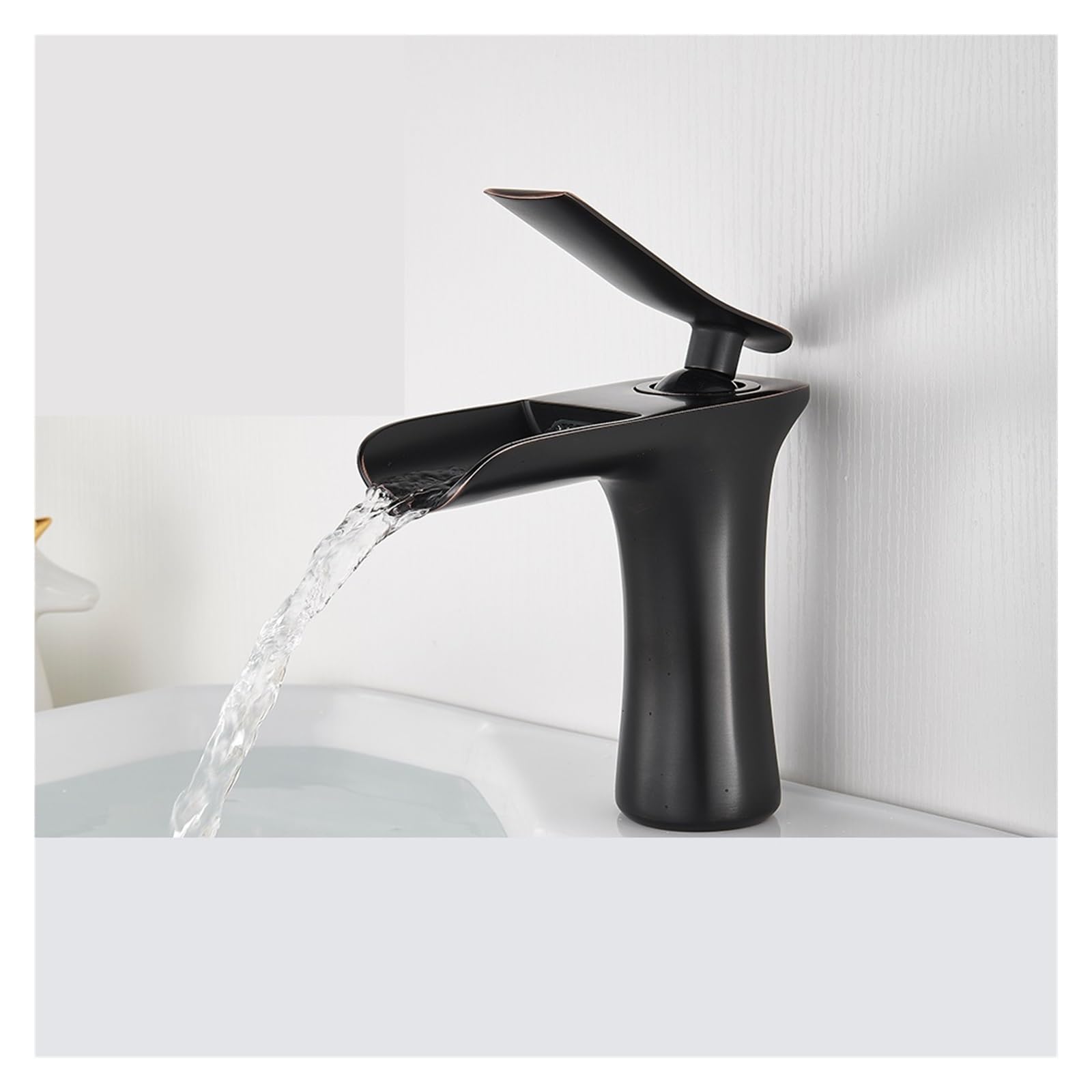 Mitigeur lavabo chrome blanc robinet cascade haut de gamme pour vasque moderne