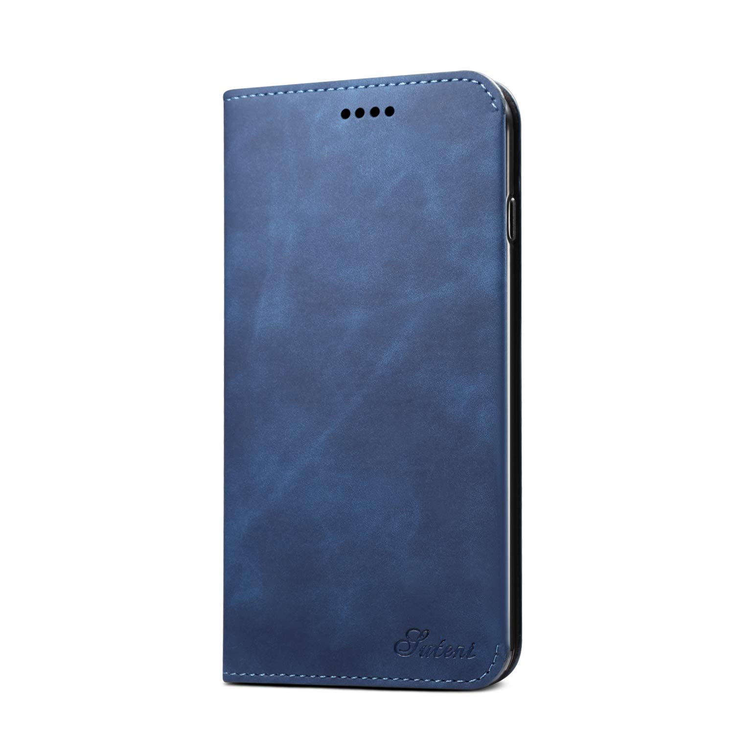 Leather Card Case for iPhone XR 2018,Soft Slim Fold Protective Magnetic Closure Light Folio Fashion Cover Shell For iPhone XR Blue