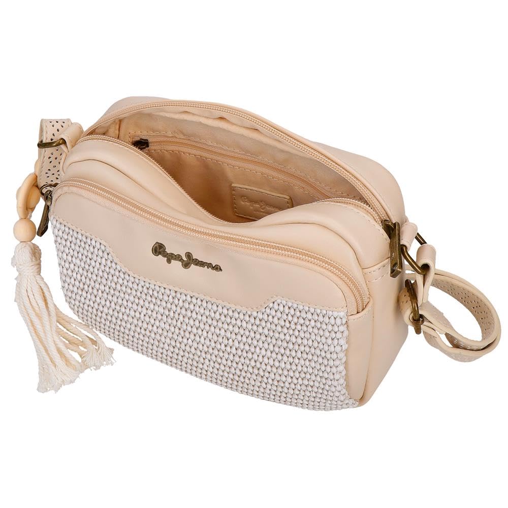 Pepe Jeans Clara Zaino, Borsa e Tracolla in Beige e Rosa, realizzati in Poliestere e PU – by Joumma Bags
