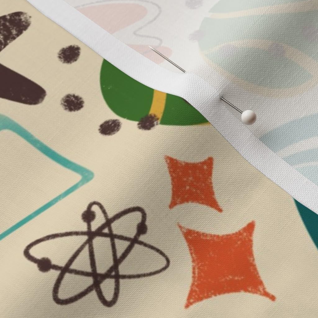 Spoonflower Fabric - Mod Retro Tennis MCM Sports Court Sport Games Sporty Rackets Bold Printed on Petal Cotton Fabric by The Yard - Sewing Quilting Apparel Crafts Decor