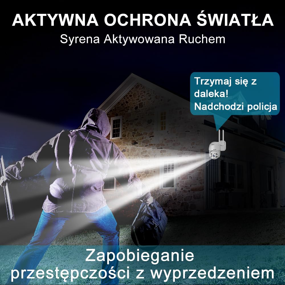 [DC&PoE] GENBOLT 4MP Zewnętrzna Kamera Bezpieczeństwa WIFI, 2.5K Kamera Monitoringowa Zewnętrzna IP CCTV, Wykrywanie Humanoidów, Automatyczne śledzenie, Bezprzewodowa,Wodoodporność(2.4&5GHz)