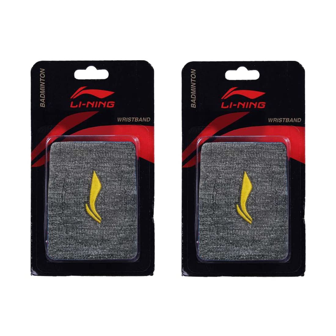 Li-Ning Wrist Band for Badminton/Tennis Players, Set of 2 Gray