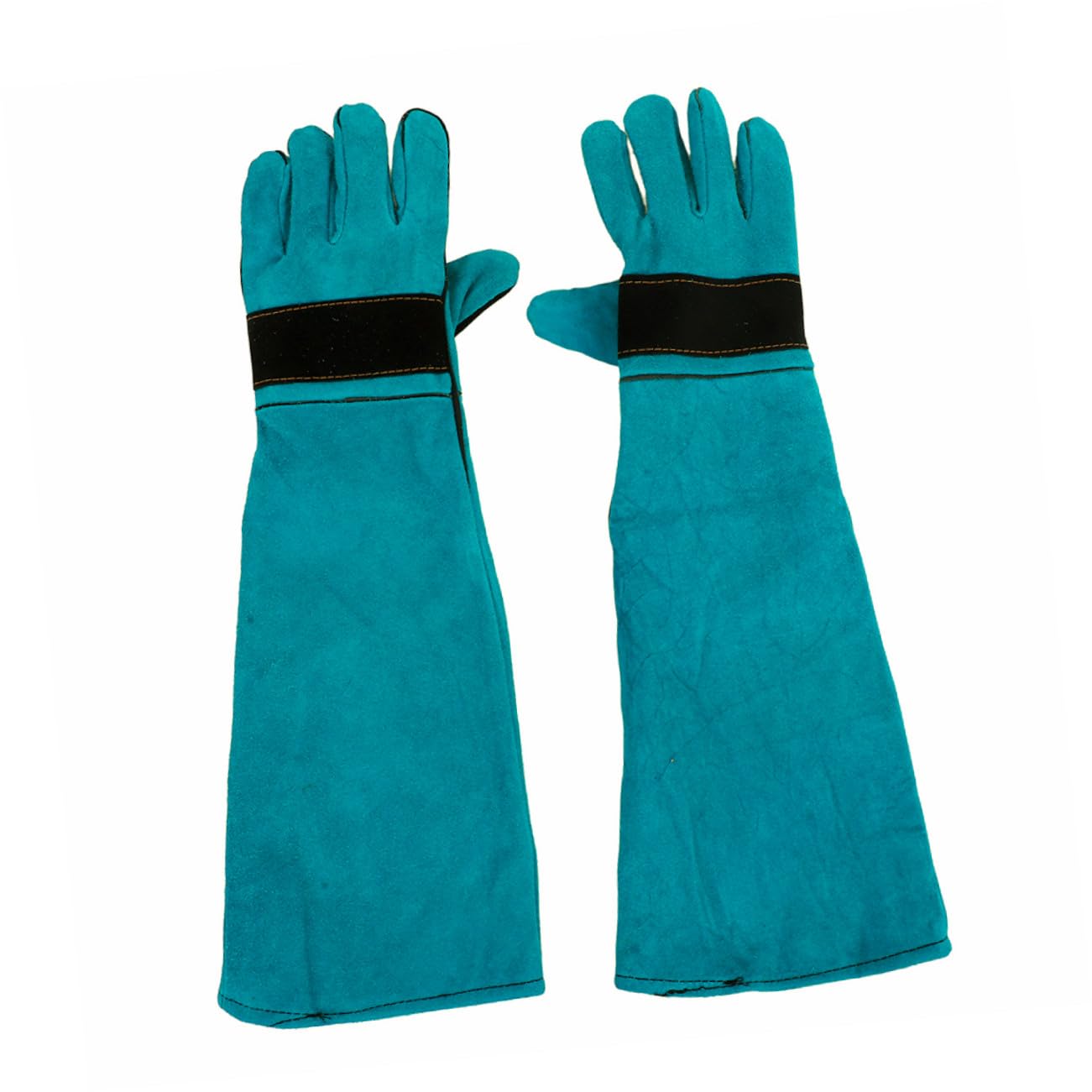 Guantes Antí Mordeduras para Gatos y Perros Largos de Sintético Protección Ergonómica para Cuidado y Alimentación Talla Azul