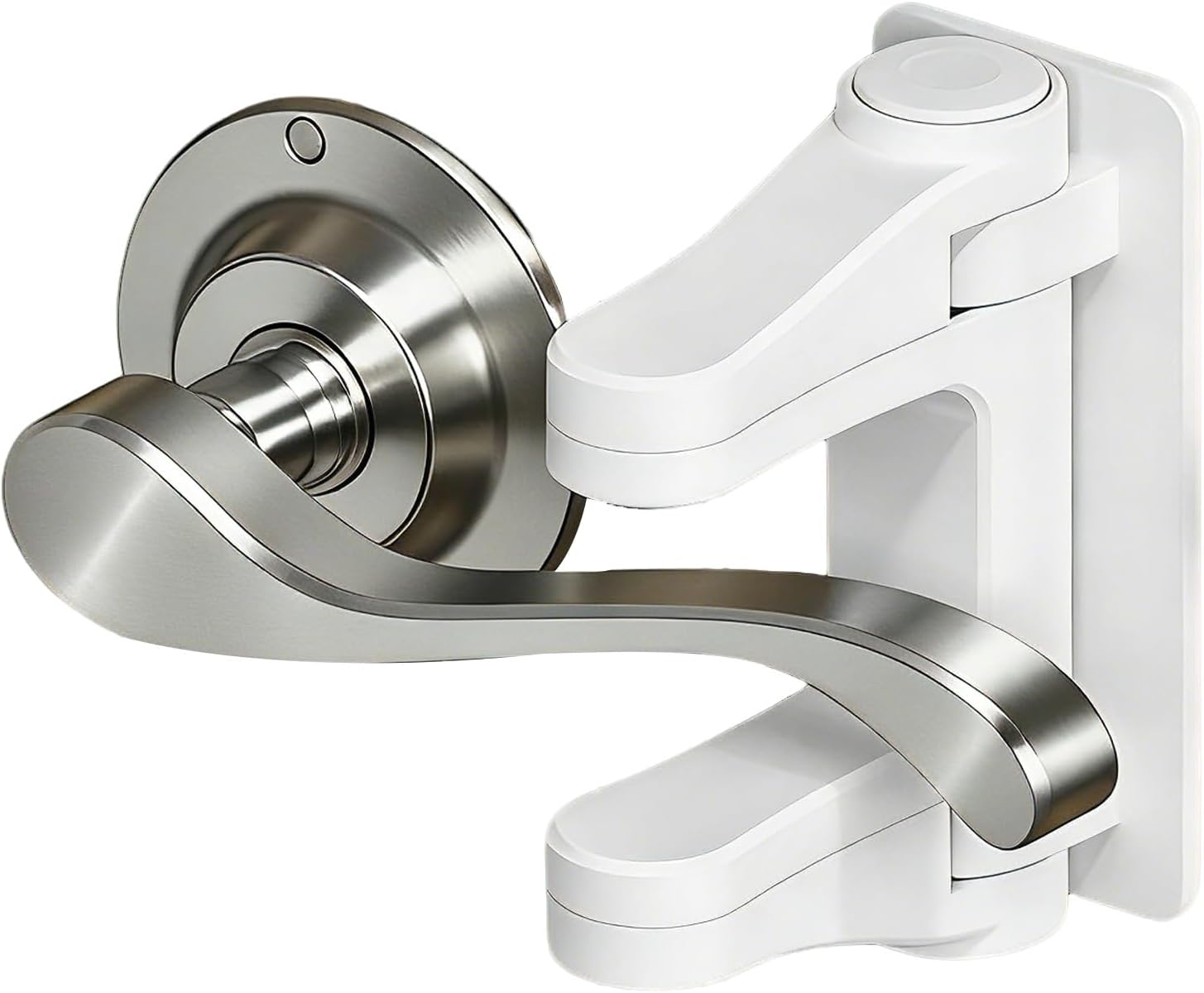 Child Proof Door Lever Lock 2 Pack Baby Proof Door Knob Locks Easy to Install no Tools Need or Drill