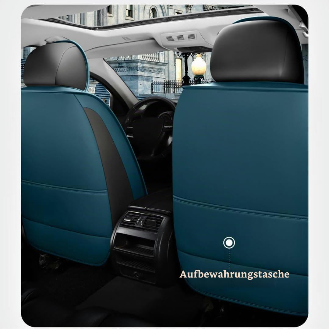 Sitzbezüge Auto Autositzbezüge Universal Set für SEAT Leon Cupra R ST(5F)/Leon/Leon Sportstourer/Leon Estate FR Auto Zubehör,Schwarz