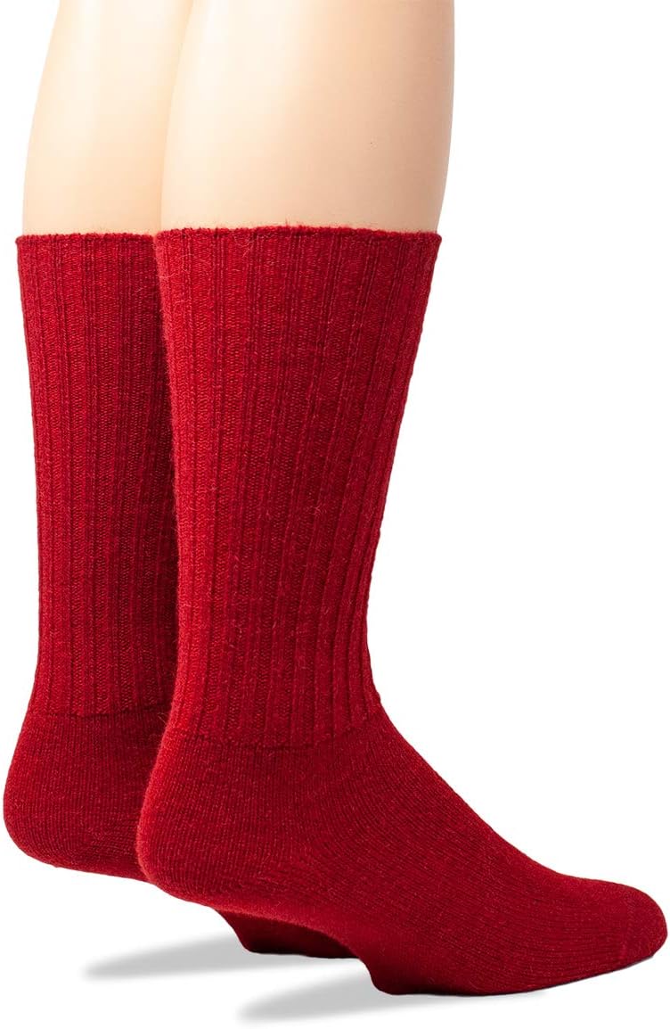 WARRIOR ALPACA SOCKS - Ribbed Casual Everyday Alpaca Wool Crew Socks For Men And Women