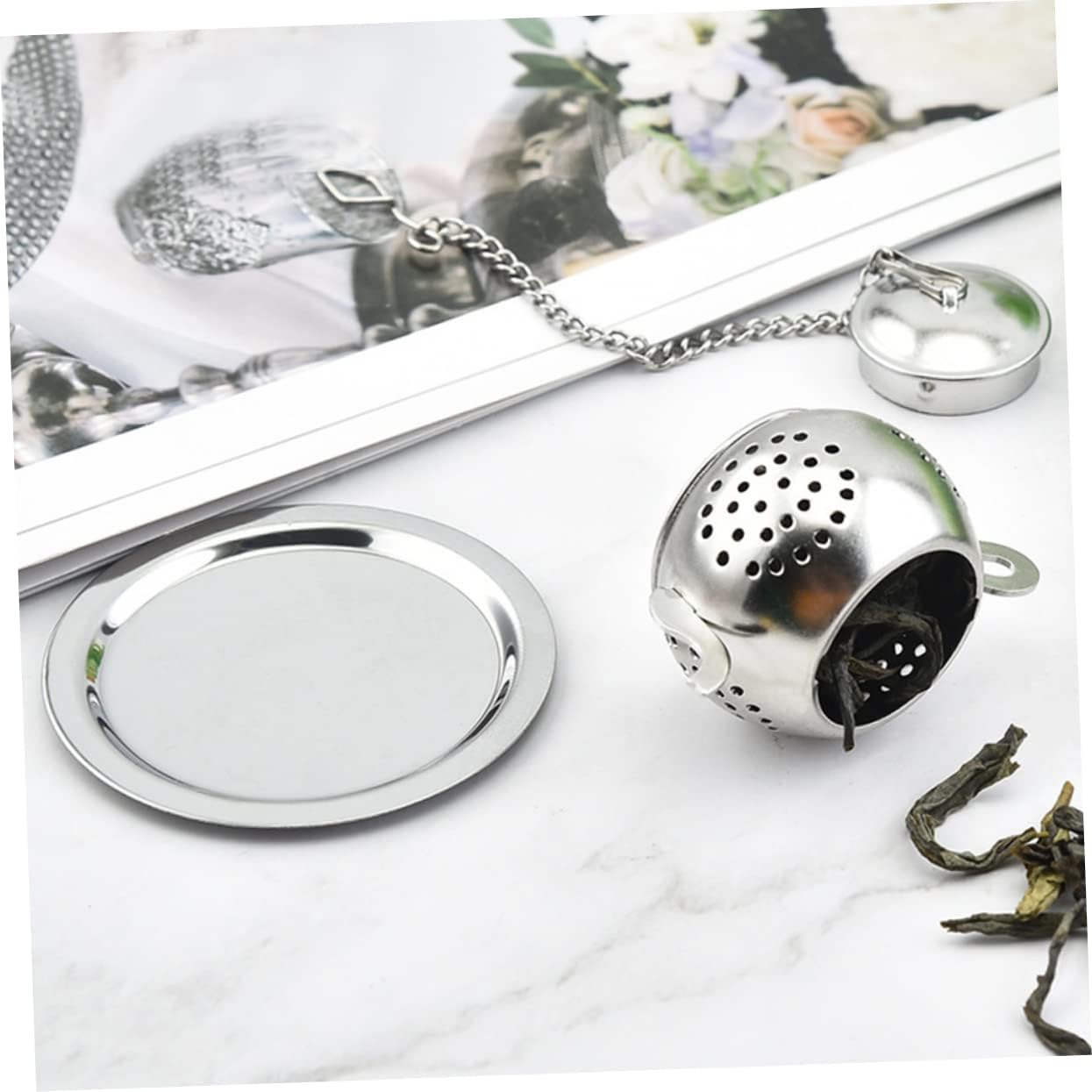 Ciieeo 12sets Mug Tea Infuser Stainless Steel Tea Strainer Loose Leaf Steeper Modern Design