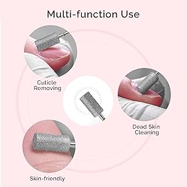 MelodySusie 6.5mm Barrel Shape Cuticle Clean Nail Drill Bit 3/32\'\', Professional Safety Carbide Diamond Under Nail Cleaner for Cuticle Dead Skin Nail Prepare, Beginners Bits, Series Bit-S, Coarse