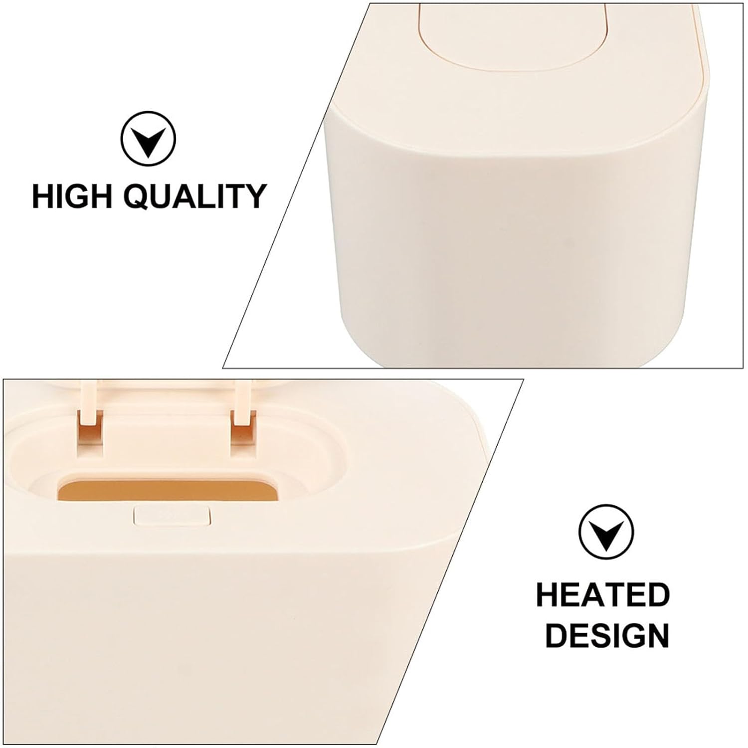 Diaper Wipe Warmer with Intelligent Constant Temperature Abs and Silicone Material Fits Most 80 Count Wipes Package for Comfortable Care