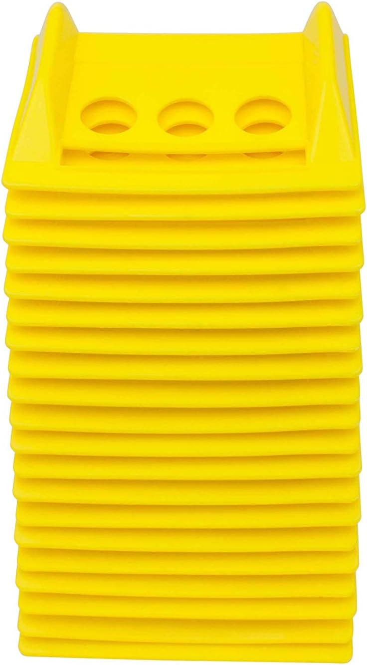 Mytee Products 20 Pack 4" Flatbed Edge Protectors with Carrying Case - 4" Winch Ratchet Straps Plastic Corner Protectors for Flatbed Cargo Load - Yellow
