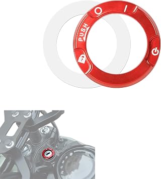 Aluminum Ignition Switch Key Hole Cover Ring Cap for Honda Monkey125 CT125 Trail 125 CB125R CB250R GB350/S, Motorcycle Ignition Key Switch Ring Red