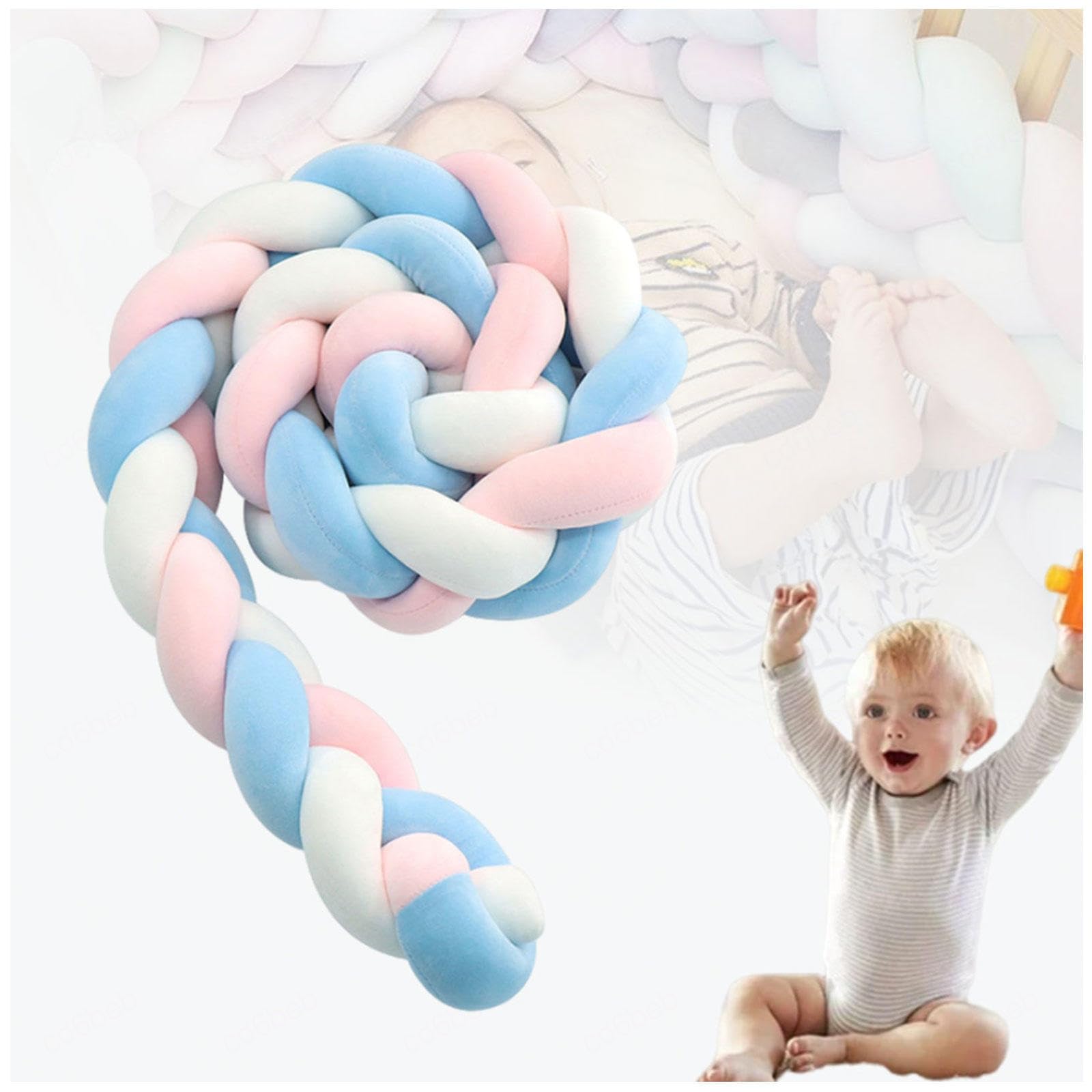 Tresse de lit anti-choc oreiller ergonomique fait main pour protéger les nuits de bébé