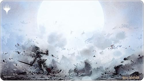 Ultra PRO - Tapete de juego con costura negra remasterizada de Dominaria con texto en inglés Wrath of God protege tus tarjetas durante el juego de