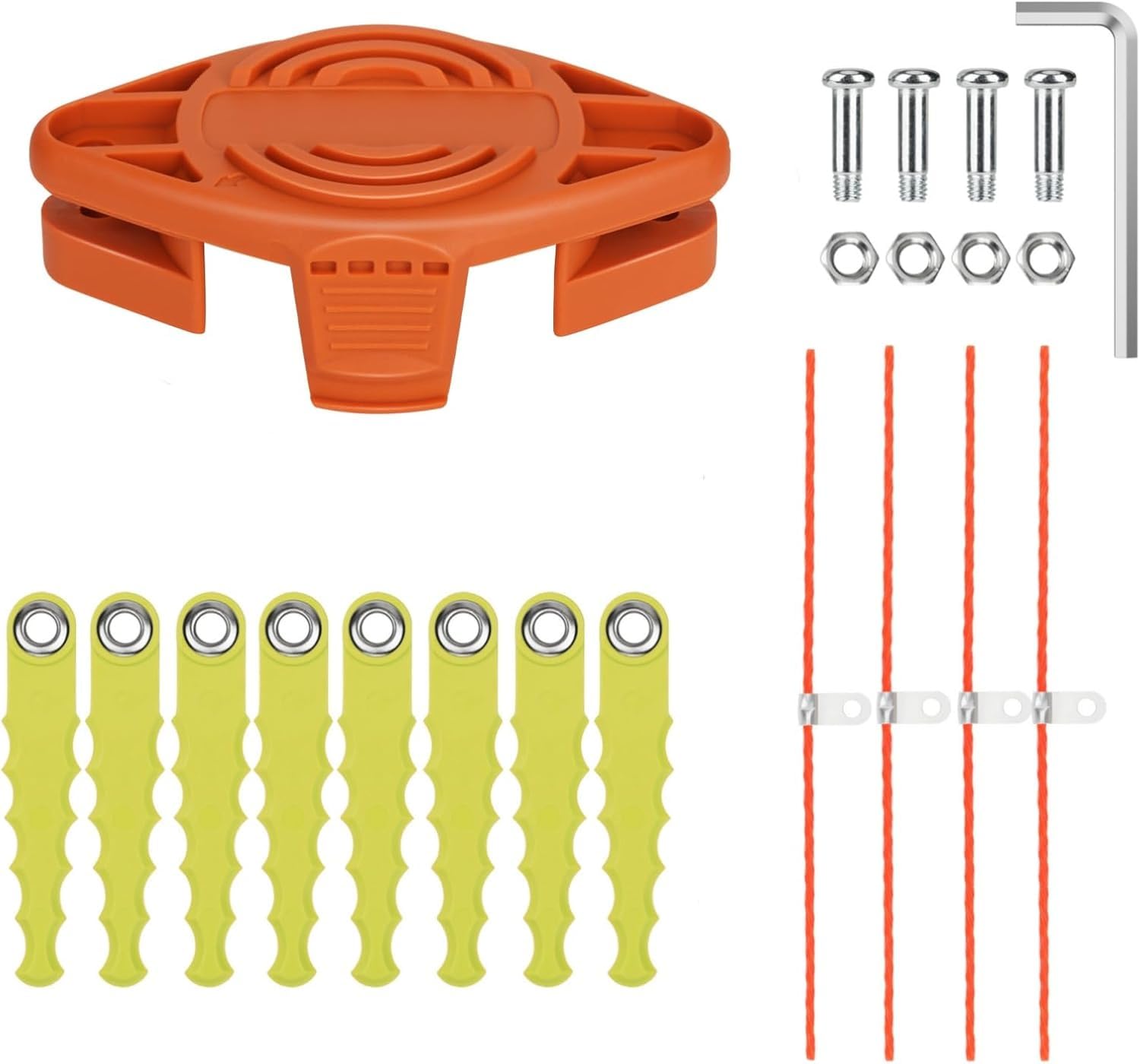 Yweller WA0010 WA0004 Replacement Strimmer Blade Head Compatible with Worx WG150,WG151,WG152,WG153,WG154,WG155,WG156,WG157,WG160,WG163E.1,WG163E.2,WG163E.3,WG163E.6,WG163E.9 String Strimmer 18 Pack