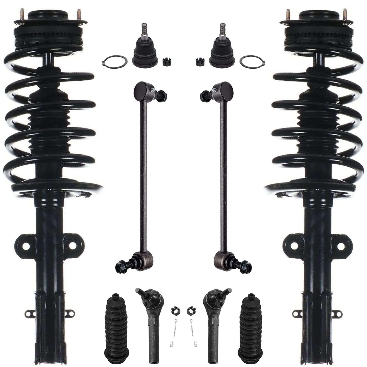 Detroit Axle - Front 10pc Suspension Kit for Chrysler Town &amp; Country