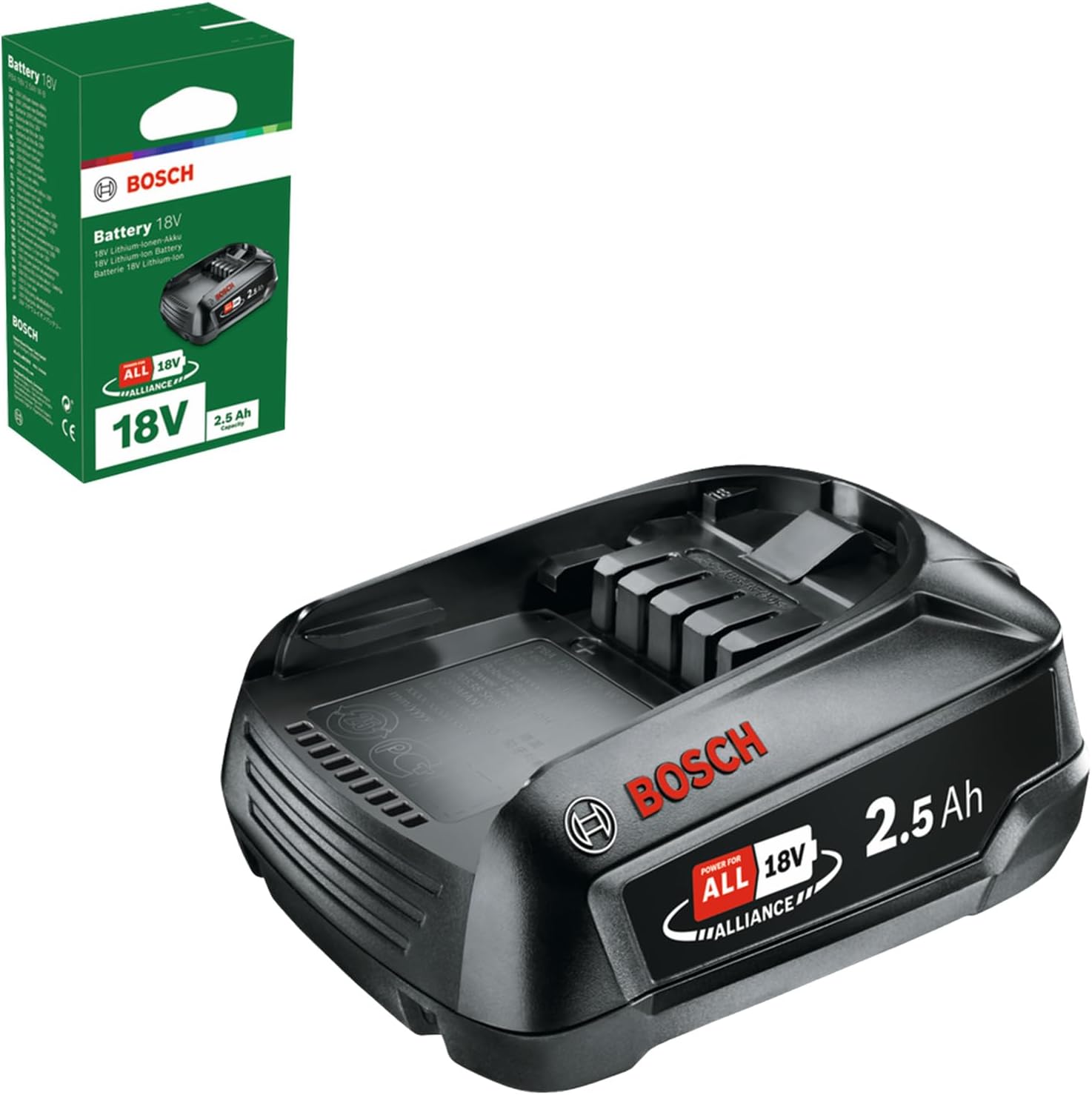 1600A005B0 Battery Pack PBA 18V 2.5Ah W-B, 18 V, Black