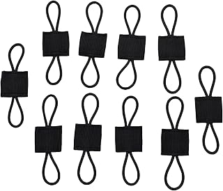 JFFCESTORE Molle Web Retainer Buckle Tactical Gear Holder Clip Compatible with All MOLLE Platforms Manage Hydration Tubes, Flashlight,Sticks (Black)