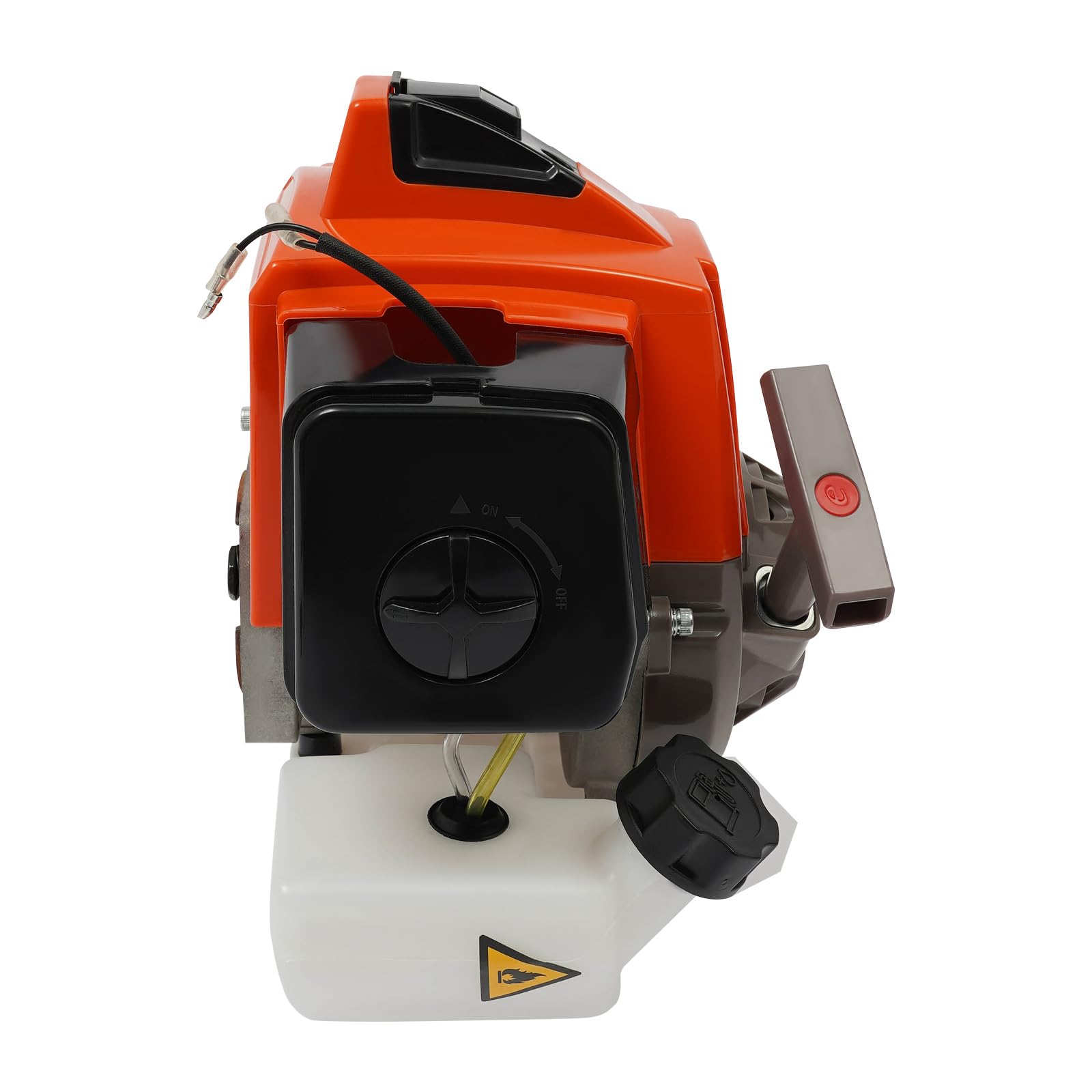 Motor de gasolina profesional de 63 cc para desbrozadora, 8500 rpm, motor universal de 2 tiempos, hasta 70 minutos de autonomía, motor de repuesto de 3 HP para cortacésped, cortasetos, depósito de 1 L