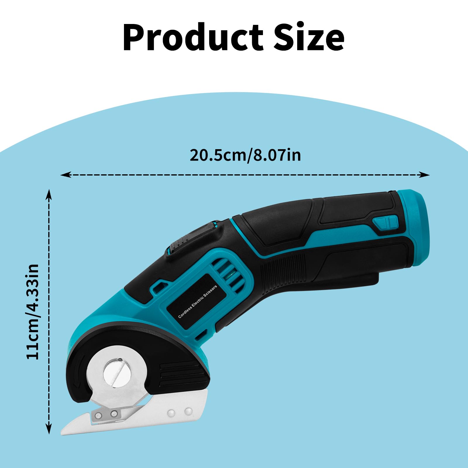 Ciseaux électriques Sans Fil 4V, Cutter Rotatif Avec 2 Lames & Verrouillage De Sécurité, Ciseaux De Couture Rechargeables USB-C Pour Carton, Tissu, Tapis, Cuir Et Feutre