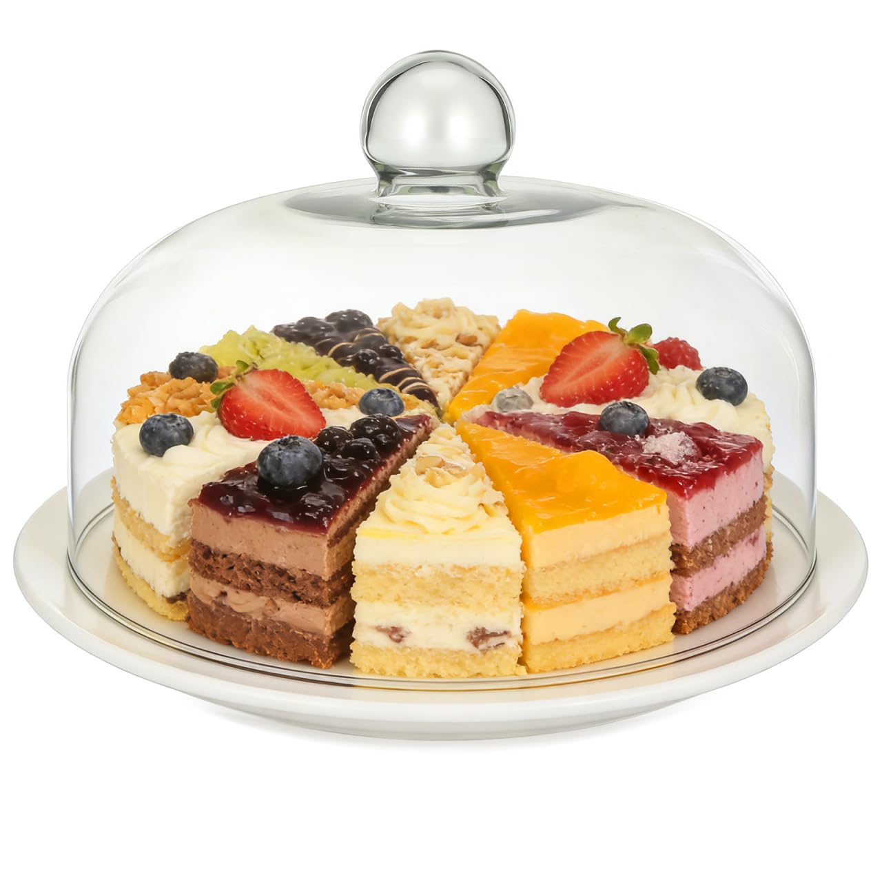 Couvercle en verre pour gâteau 25,4 cm protégeant vos desserts de l'air