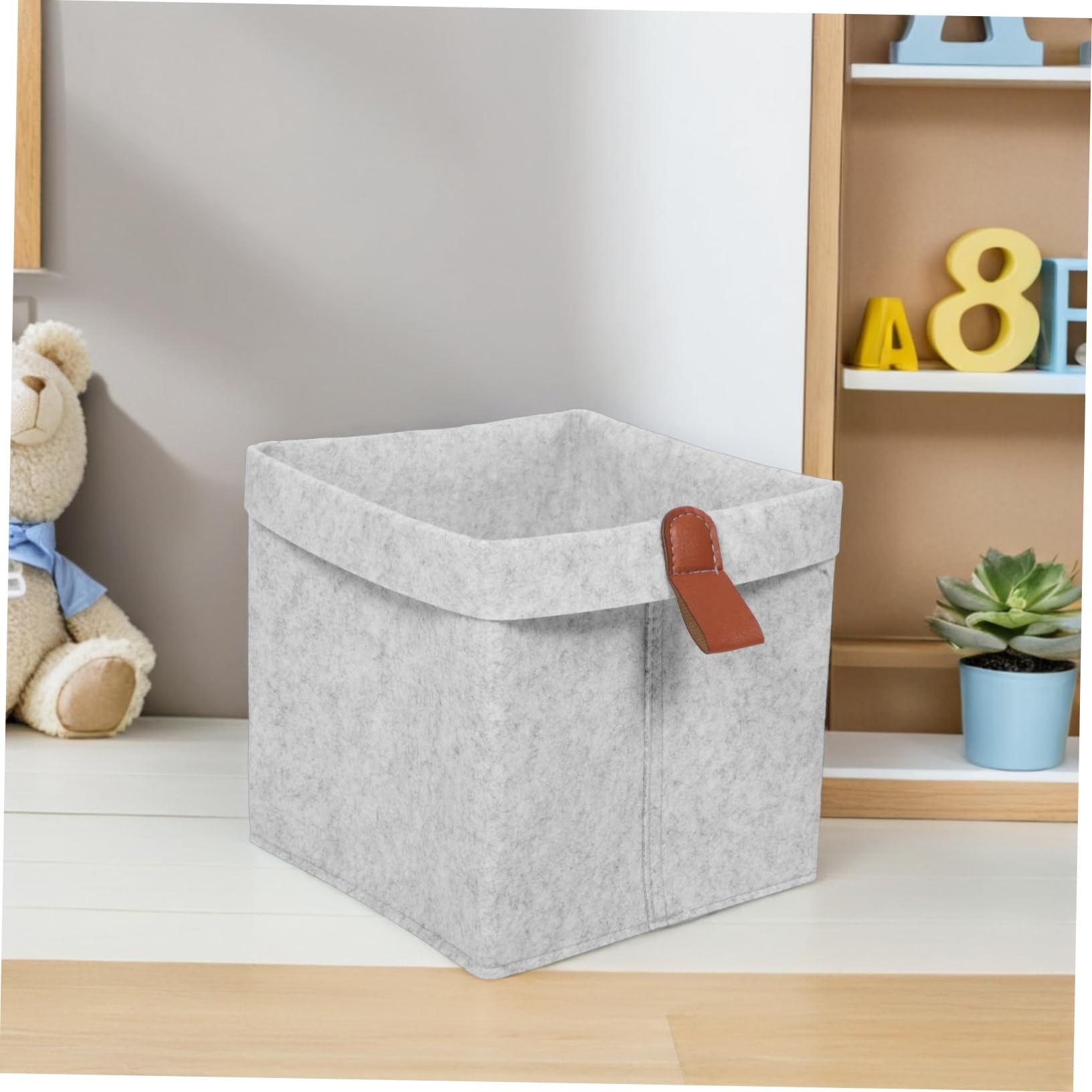 6 Stück-pack Faltbare Filz Aufbewahrungsboxen in Würfelform Platzsparendes Design Tragbar für Kinderzimmer und Schrankorganisation