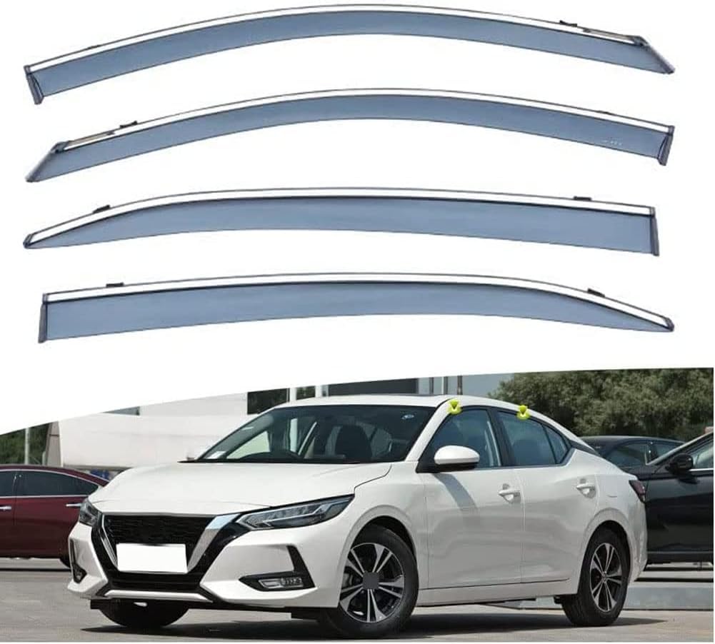 Fengxh Normal 4Pcs Smoke Tint Car Window Deflectors For Nissan Sylphy 2020