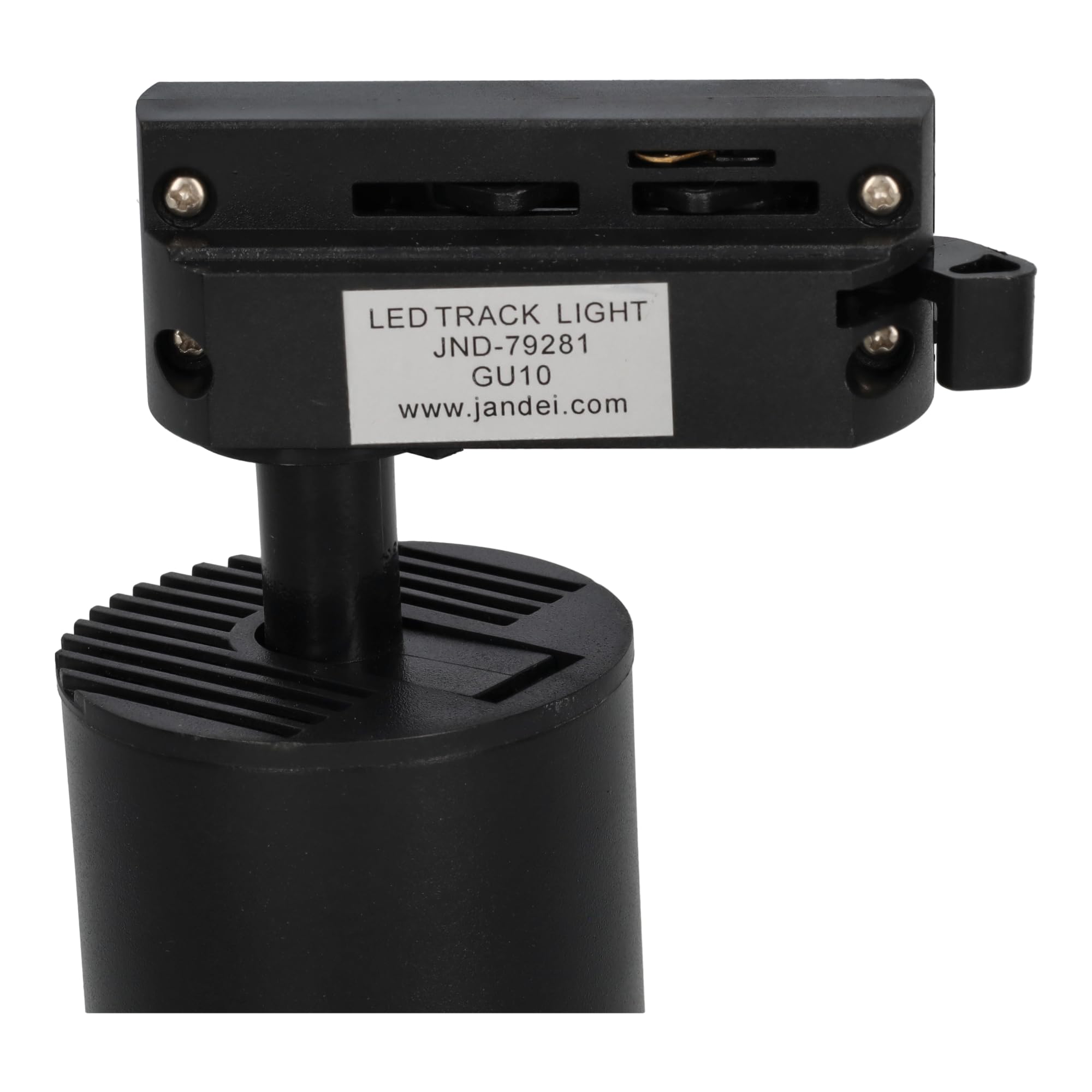 Jandei - Pack 5x Foco Carril Orientable para GU10, Monofásico 220V, Aluminio. Ideal para Iluminación Direccional en Hogares y Comercios. Bombilla No Incluída. (Negro)