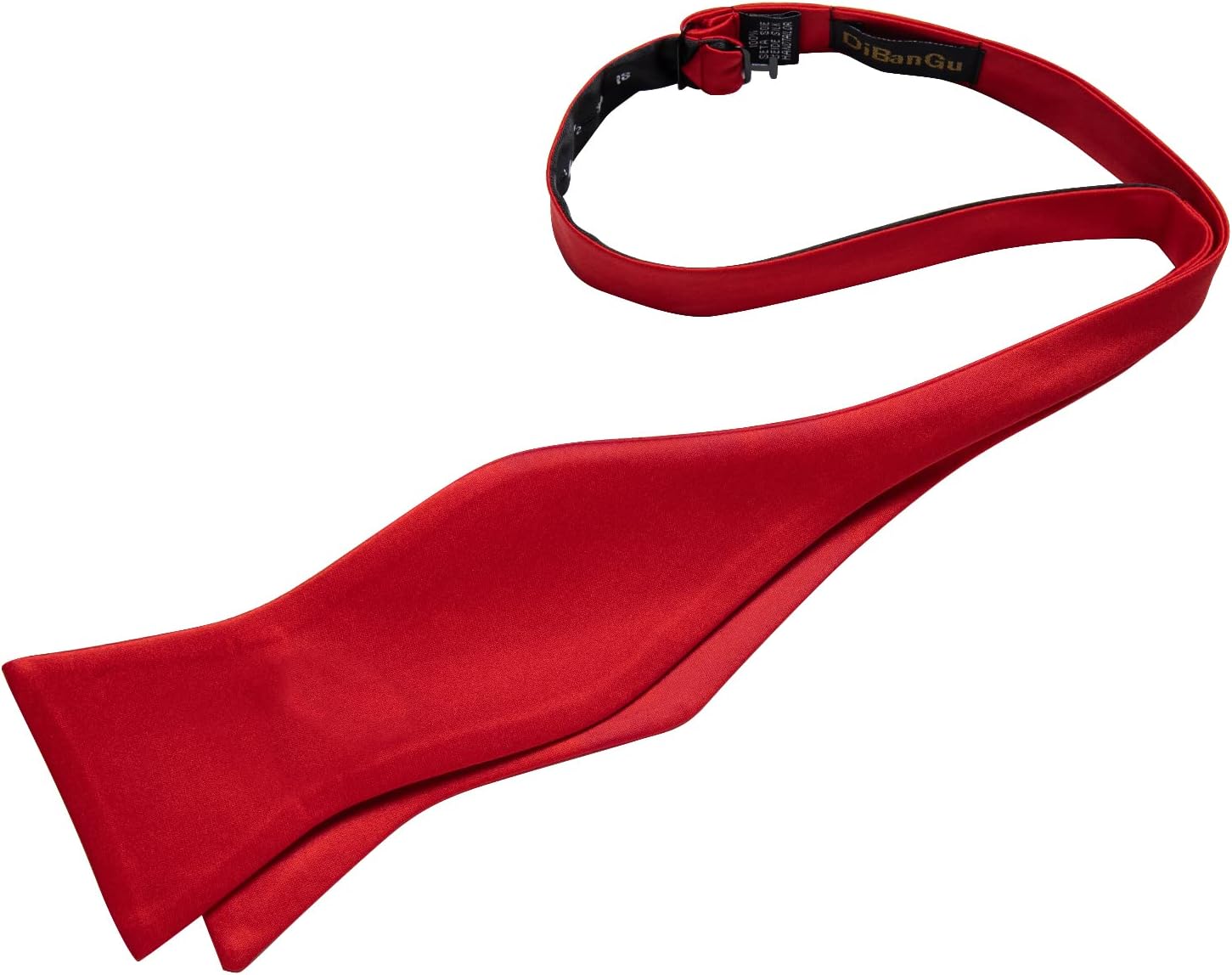 DiBanGu Solid Color Bow Ties for Men Formal Satin Self Tied Bowtie with Lapel Pin Pocket Square Cufflinks for Wedding Party - Image 5